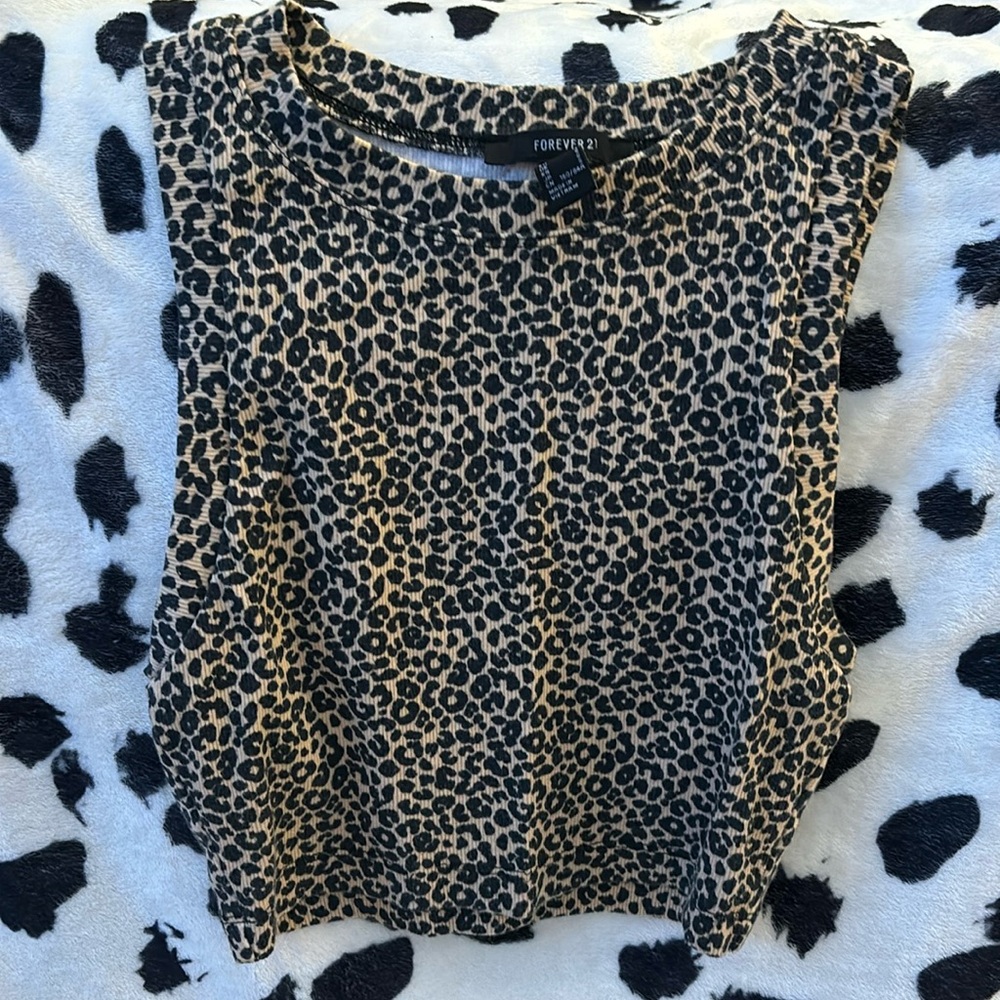 Cropped Leopard Tank